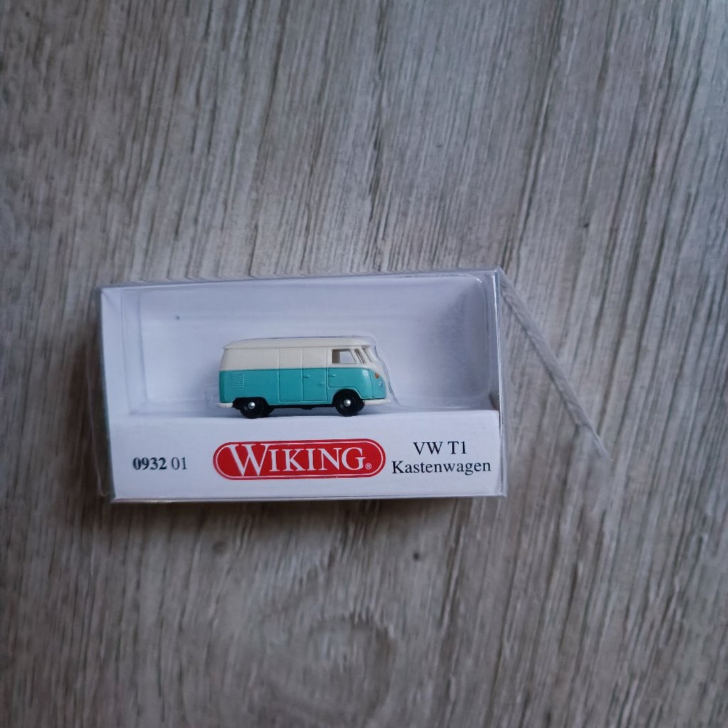 wiking 0932 01 vw volkswagen t1 panel van blauw wit nieuw, Ophalen of Verzenden, Nieuw