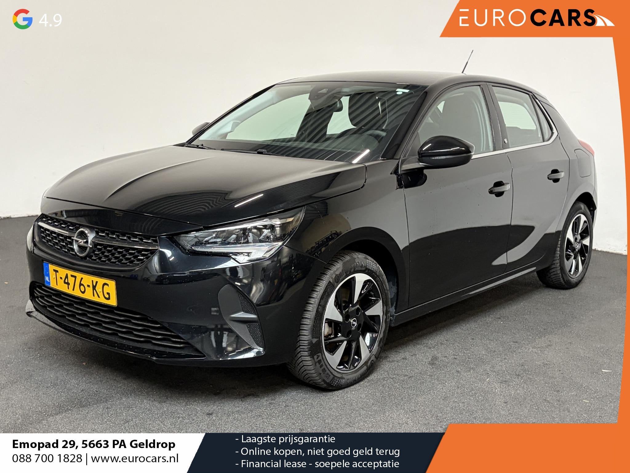 Opel Corsa-e 50 kWh 3 Fase Airco Cruise control LED Parkeers, Auto's, Gebruikt, Parkeersensor, Zwart, Origineel Nederlands