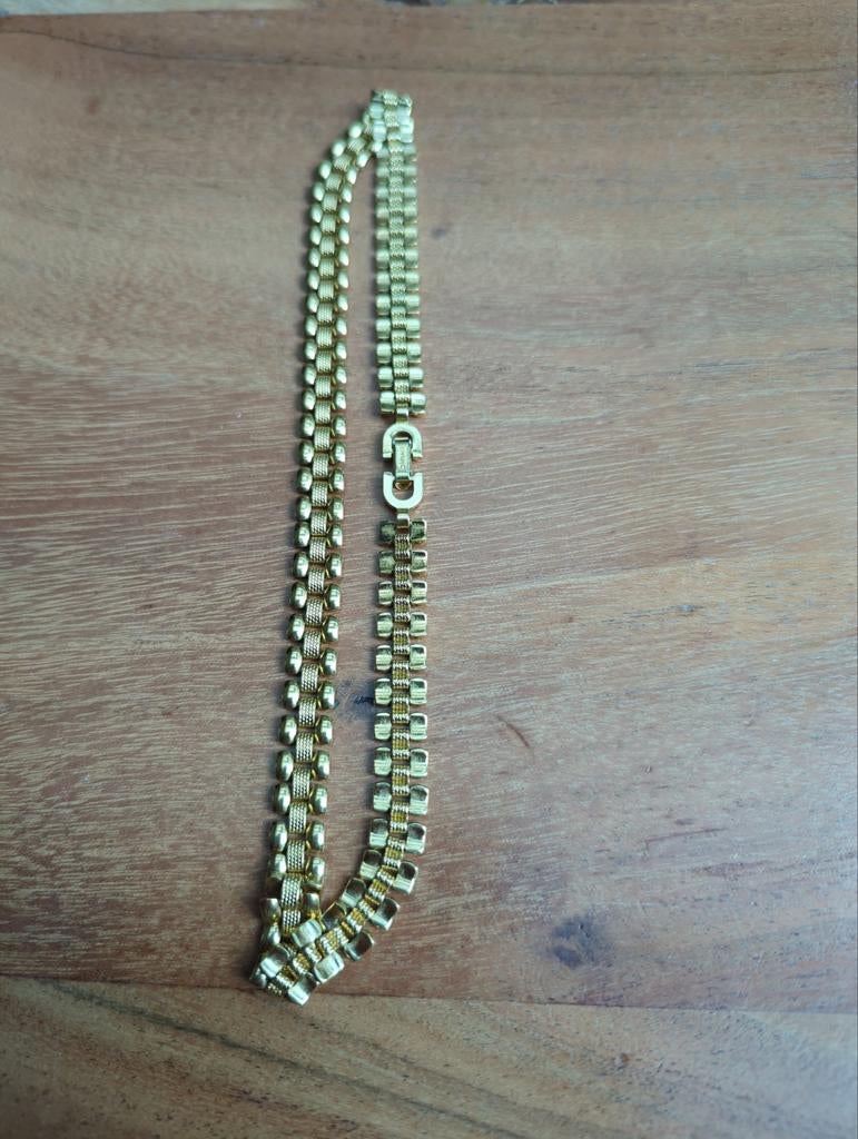 Gouden Monet ketting, Sieraden, Tassen en Uiterlijk, Kettingen, Ophalen of Verzenden