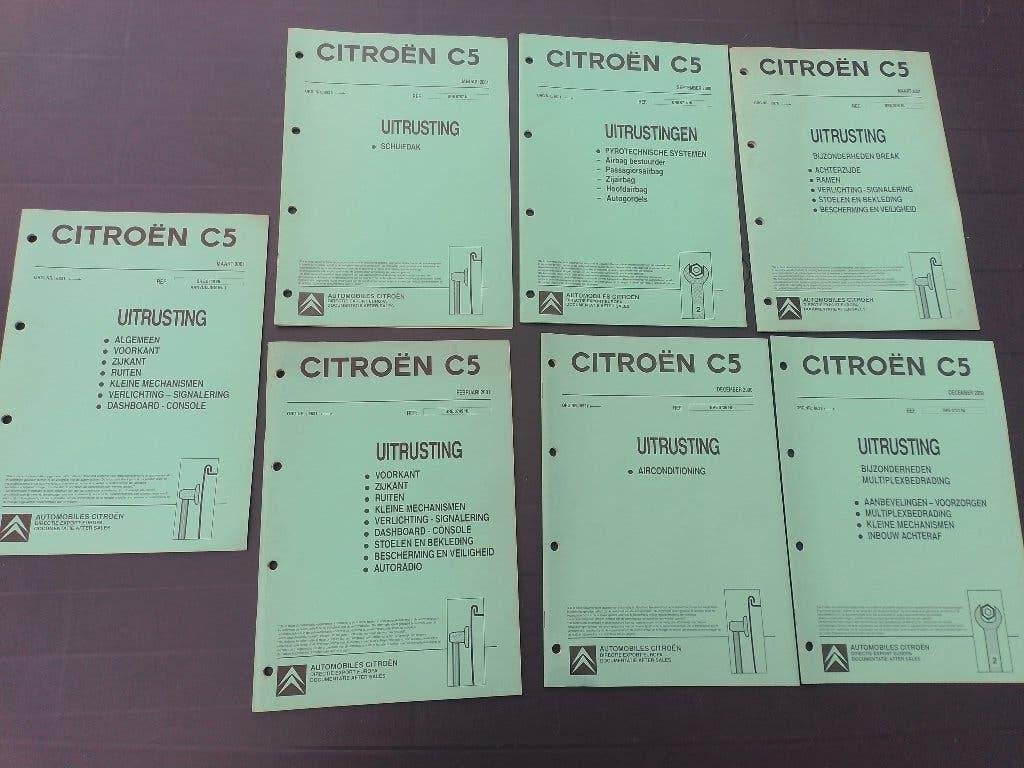 Citroen C5 dealer werkplaatsboeken Carrosserie + airco werk, Ophalen of Verzenden, Zo goed als nieuw, Citroën