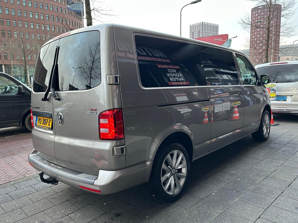 Volkswagen Transporter 2.0 TDI L2H1 DC Highline Aut Leer Met, Gebruikt, Euro 6, 4 cilinders, Bedrijf