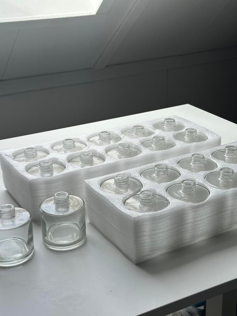 Partij glazen flesjes voor geurstokjes/huisparfum 219 stuks, Verzamelen, Glas en Borrelglaasjes, Ophalen, Nieuw, Overige typen