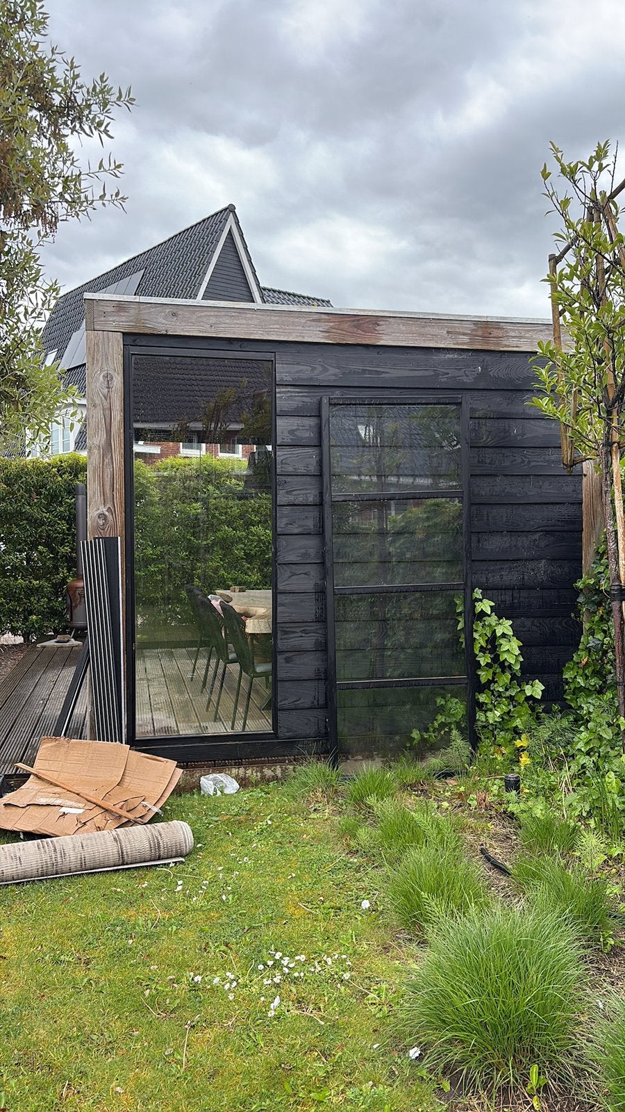 Glazen wanddeel voor veranda, Ophalen, Zo goed als nieuw, 3 ramen of meer