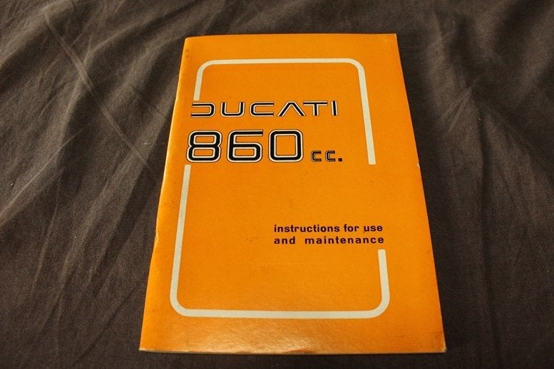 Ducati 860 cc 1975 motorcycle instruction maintenance manual, Ophalen of Verzenden, Ducati