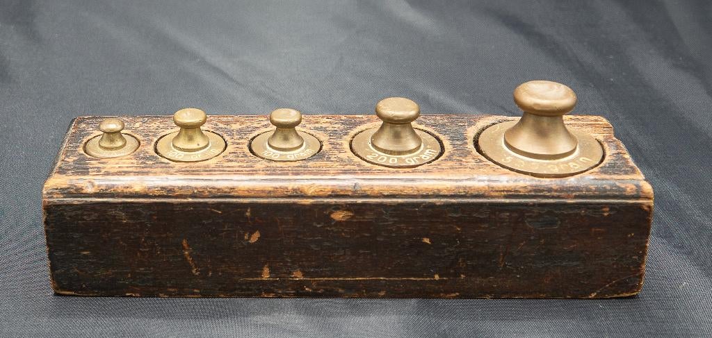 Koper gewichten blok, Antiek en Kunst, Antiek | Koper en Brons, Ophalen of Verzenden, Koper