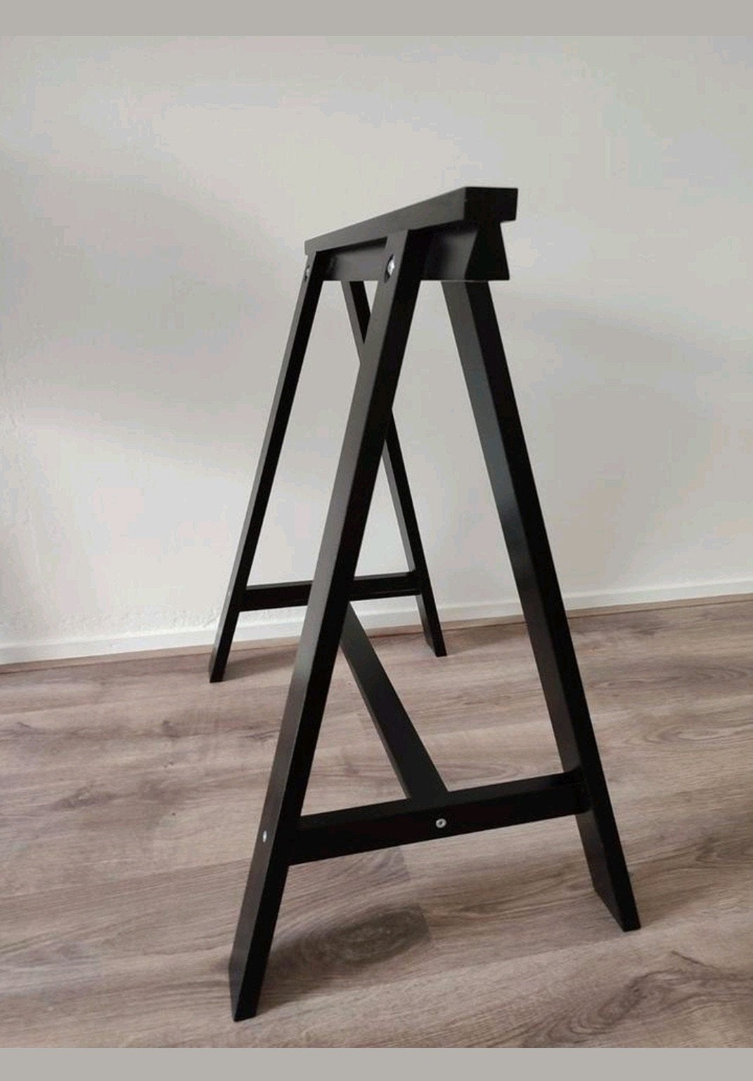 Zwarte schragen voor bureau of tafel, Ophalen, Hout, Zo goed als nieuw, Overige typen