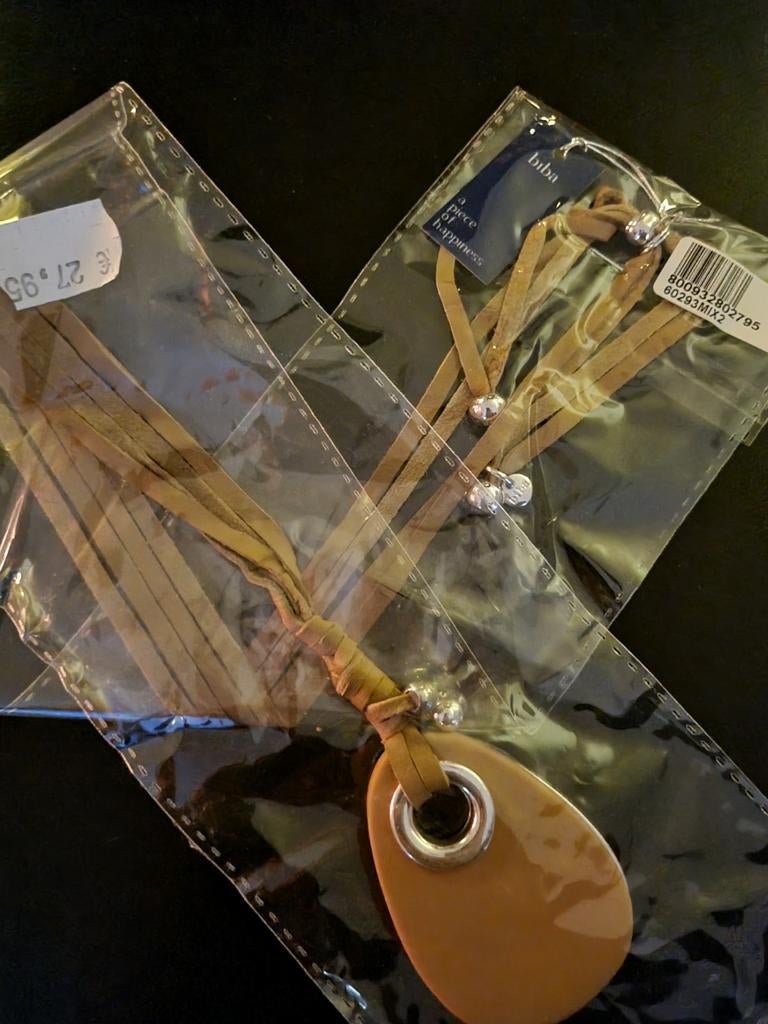 Biba Ketting Nieuw in Verpakking, Bruin, Nieuw, Ophalen of Verzenden, Overige materialen