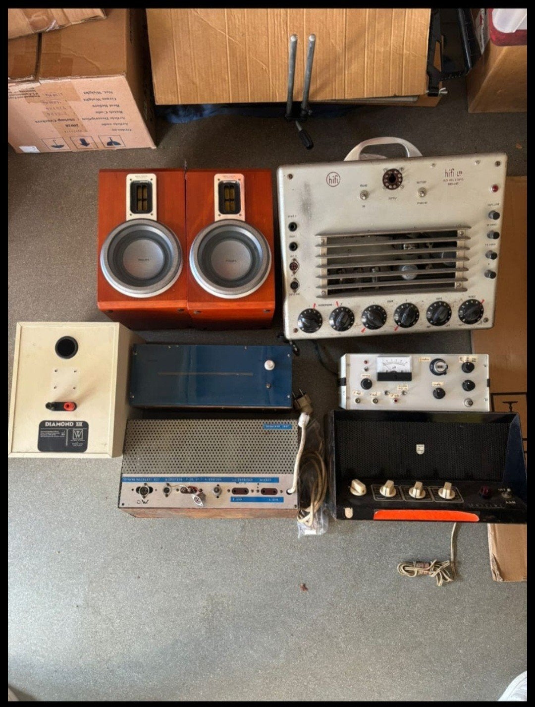 Vintage Audio Apparatuur Collectie - Philips Speakers & Meer, Audio, Tv en Foto, Stereo-sets, Philips, Gebruikt, Speakers, Losse componenten
