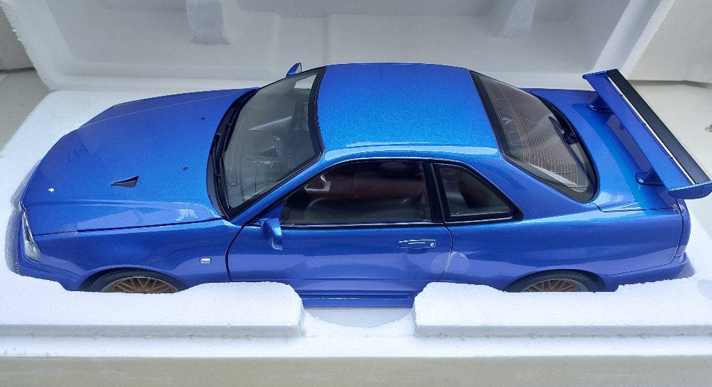 KK-Scale 1:12 Nissan Skyline GT-R R34 V-Spec II BBS velgen, Ophalen of Verzenden, Nieuw, 1:9 t/m 1:12, Auto