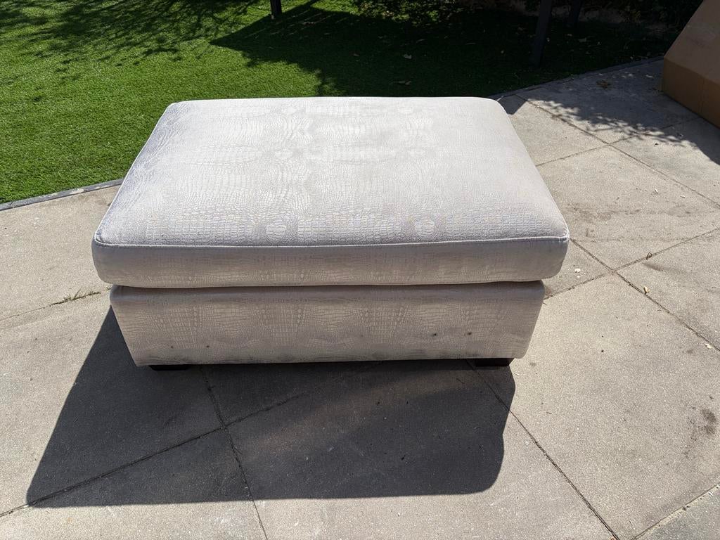 Luxe poef met slangenprint van Roffra Home, Ophalen, 100 tot 125 cm, Zo goed als nieuw, Stof