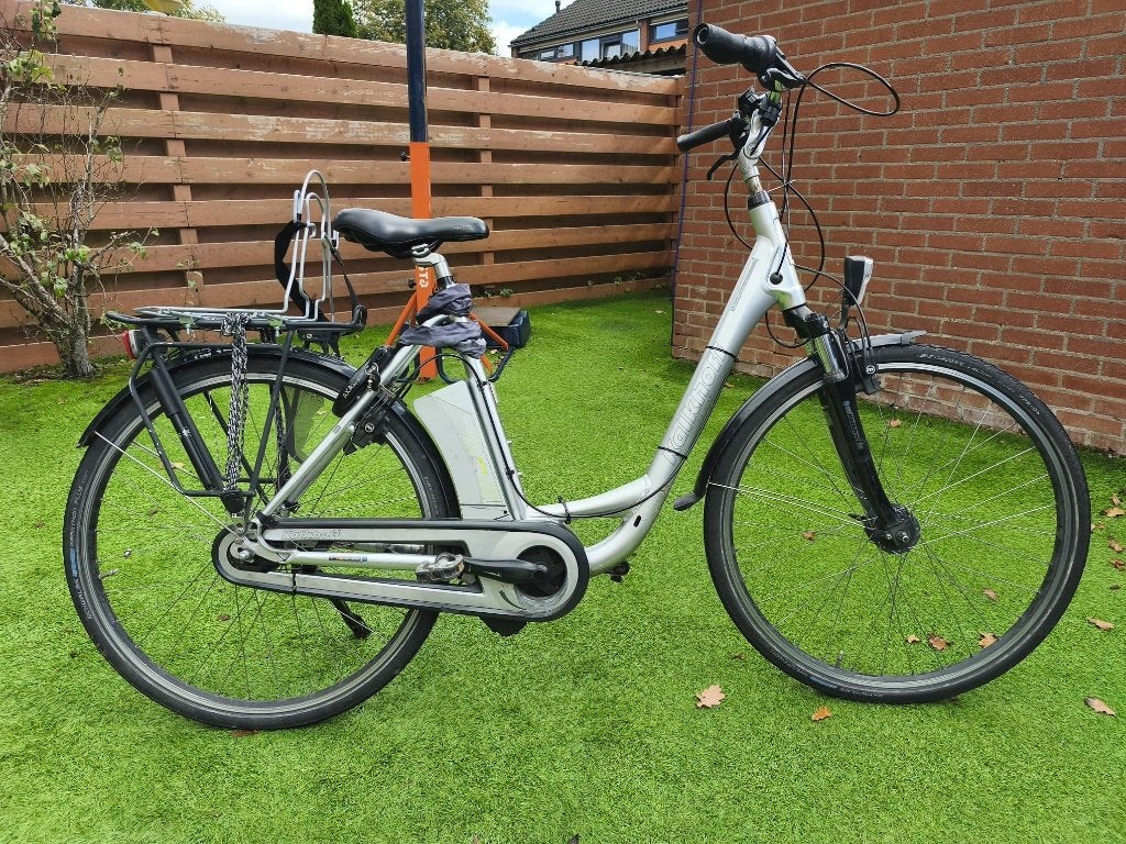 Kalkhoff tasman city elektrische fiets, Gebruikt, 51 tot 55 cm, 30 tot 50 km per accu, Ophalen
