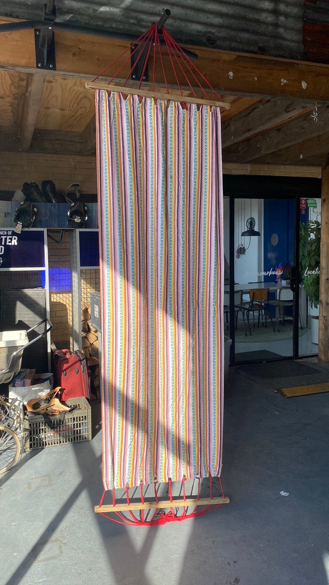 Fijne fleurige hangmat 100% katoen, Ophalen of Verzenden, Zo goed als nieuw