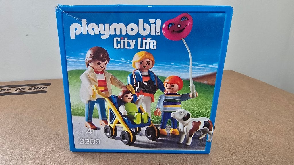 Playmobil 3209 Familie met buggy nieuw in doos, Complete set, Nieuw, Ophalen of Verzenden, City life