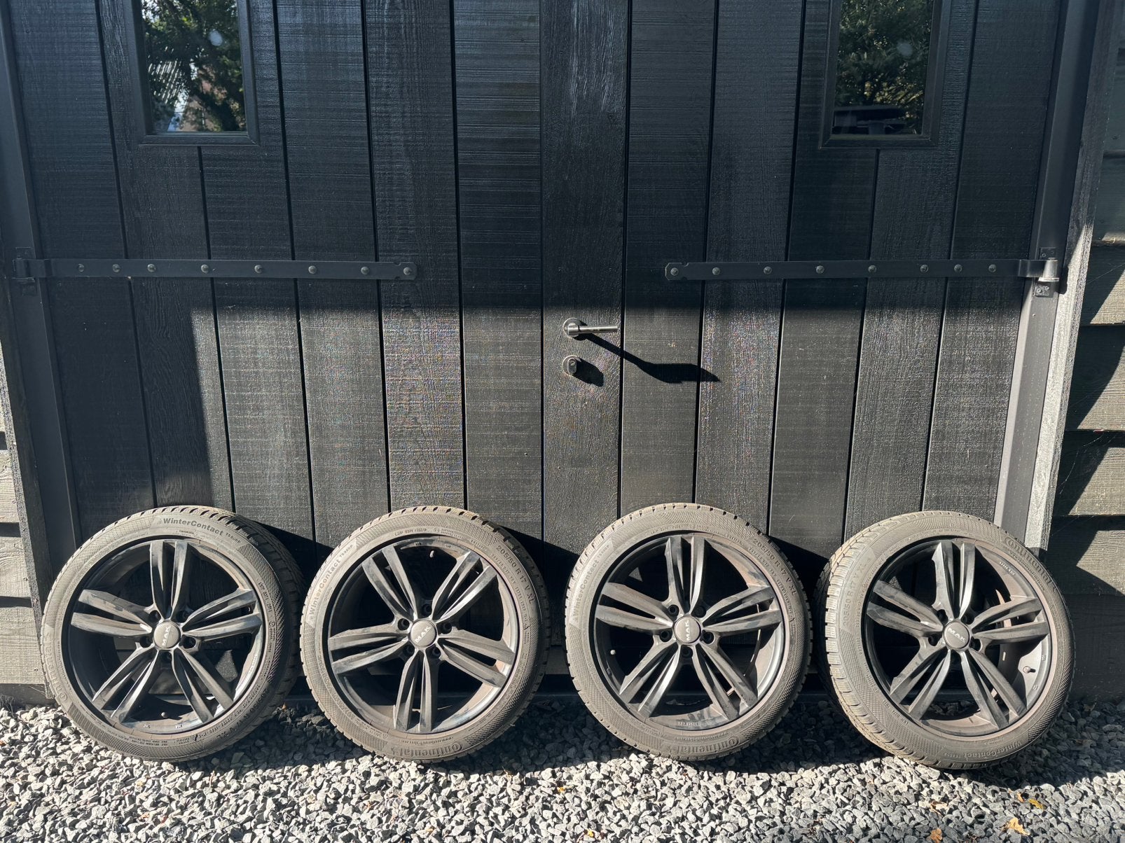 Winterbanden met aluminium velgen, Ophalen, Gebruikt, 17 inch, Band(en)