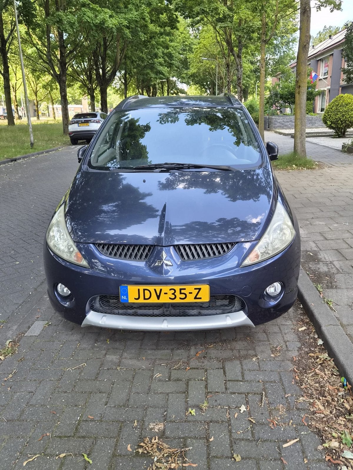 Mitsubishi Grandis 2009 Blauw, Auto's, 164 pk, Blauw, 7 stoelen, Stationwagon