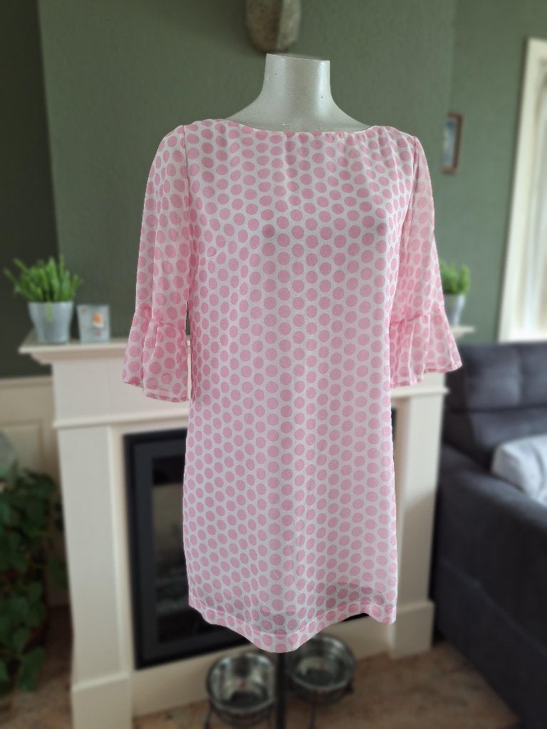 Due Amanti prachtige roze stippen top 40 M, Kleding | Dames, Maat 38/40 (M), Verzenden, Zo goed als nieuw, Korte mouw