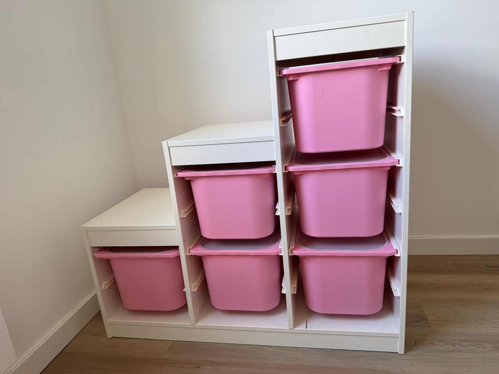 IKEA Trofast opbergkast met 6 roze laden, Kinderen en Baby's, Ophalen, Gebruikt, Kast, 75 tot 100 cm
