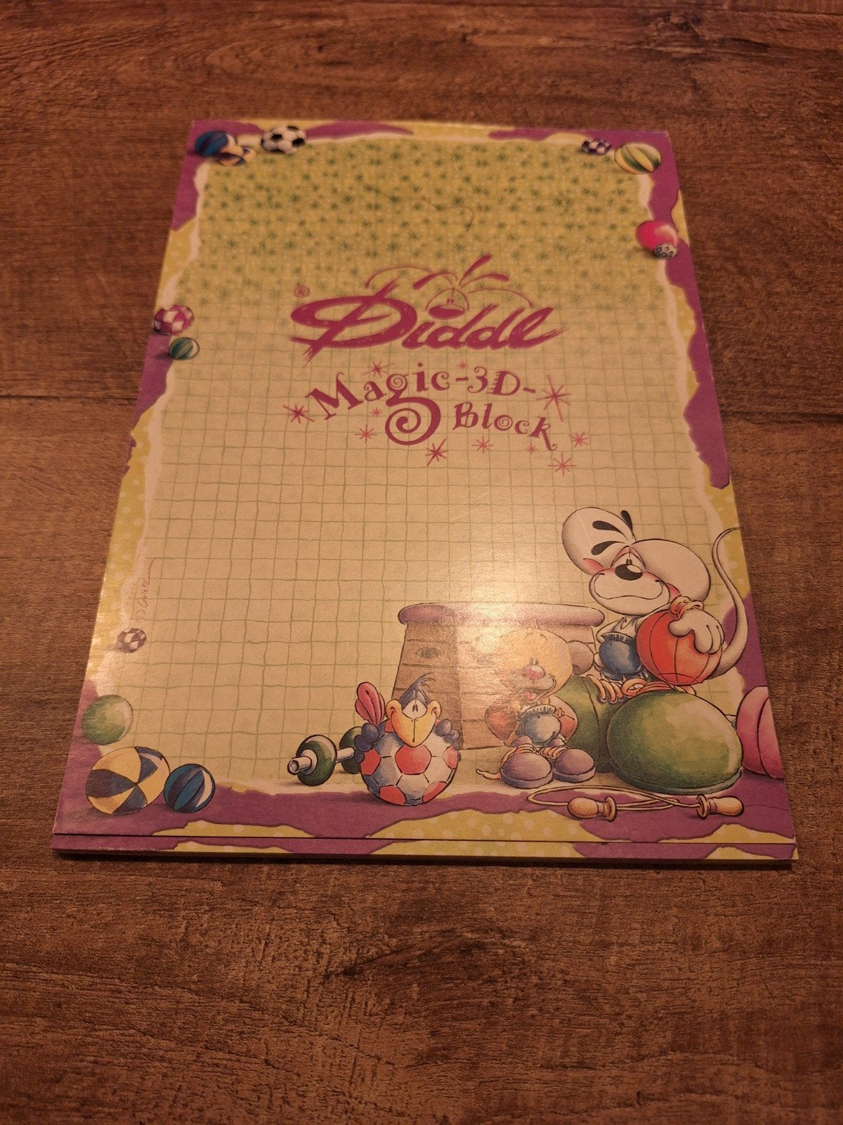 Diddl Magic-3D Block nr 312 met 16 blaadjes, Ophalen of Verzenden, Diddl, Gebruikt, Papier, Kaart of Schrift