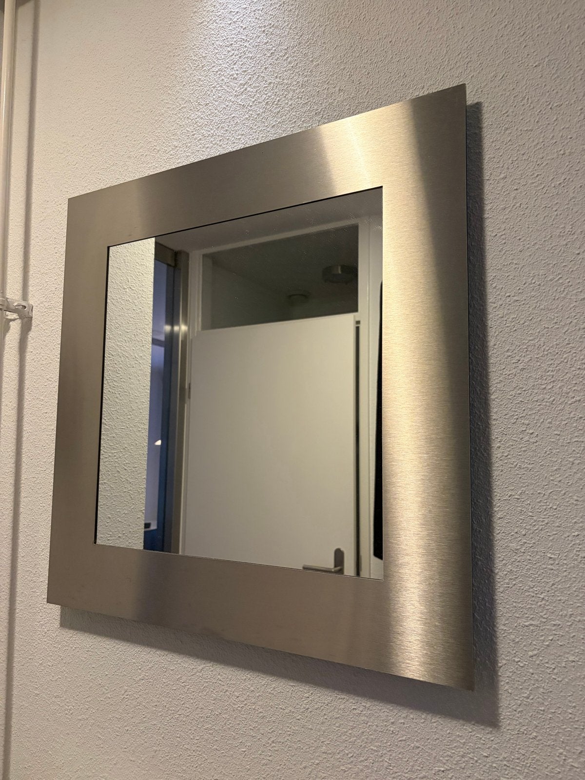 Set van 2 spiegels: vierkant en rechthoekig, Ophalen, Gebruikt, 100 tot 150 cm, Vierkant