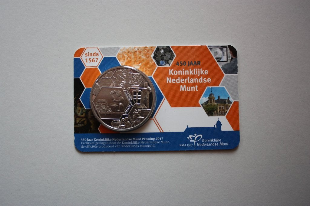 coincard 450 jaar Koninklijke Nederlandse Munt Penning 2017, Postzegels en Munten, Penningen en Medailles, Verzenden, Overige materialen