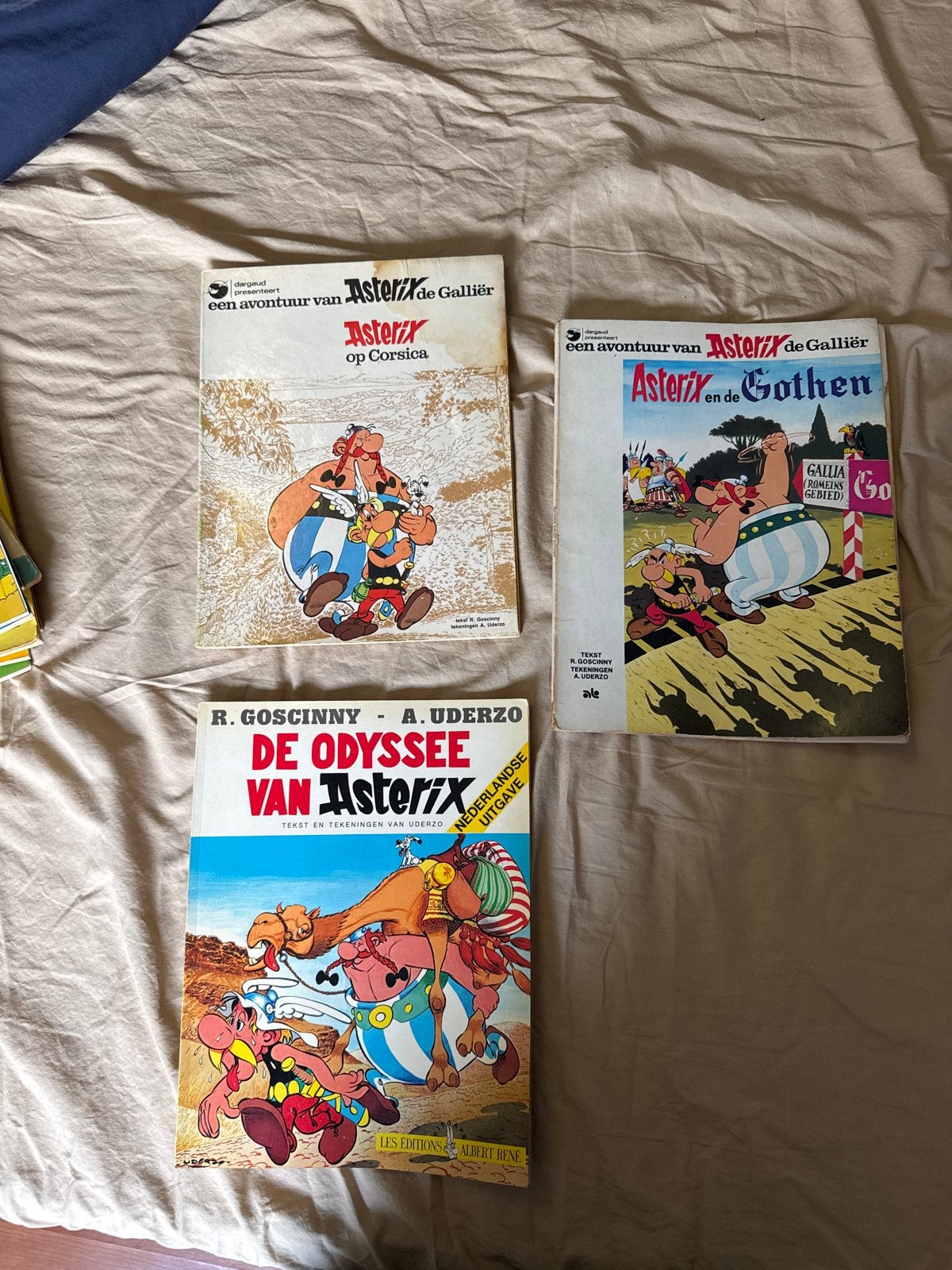 Asterix (eerste druk): Corsica, Gothen, Odyssee - 3 delen, Boeken, Stripboeken, Meerdere stripboeken, Ophalen of Verzenden, Gelezen