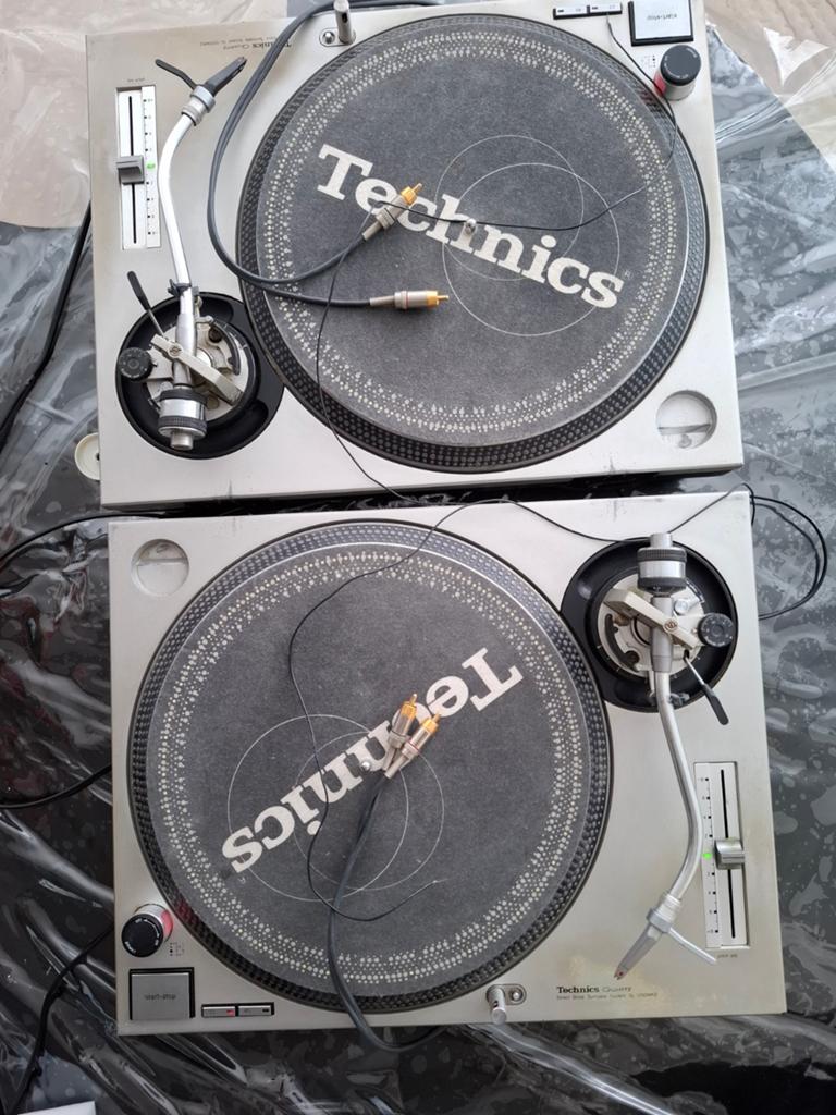 Technics SL-1200 MK2 Platenspelers (2 stuks), Ophalen, Gebruikt, Pitch-regelaar, Platenspeler