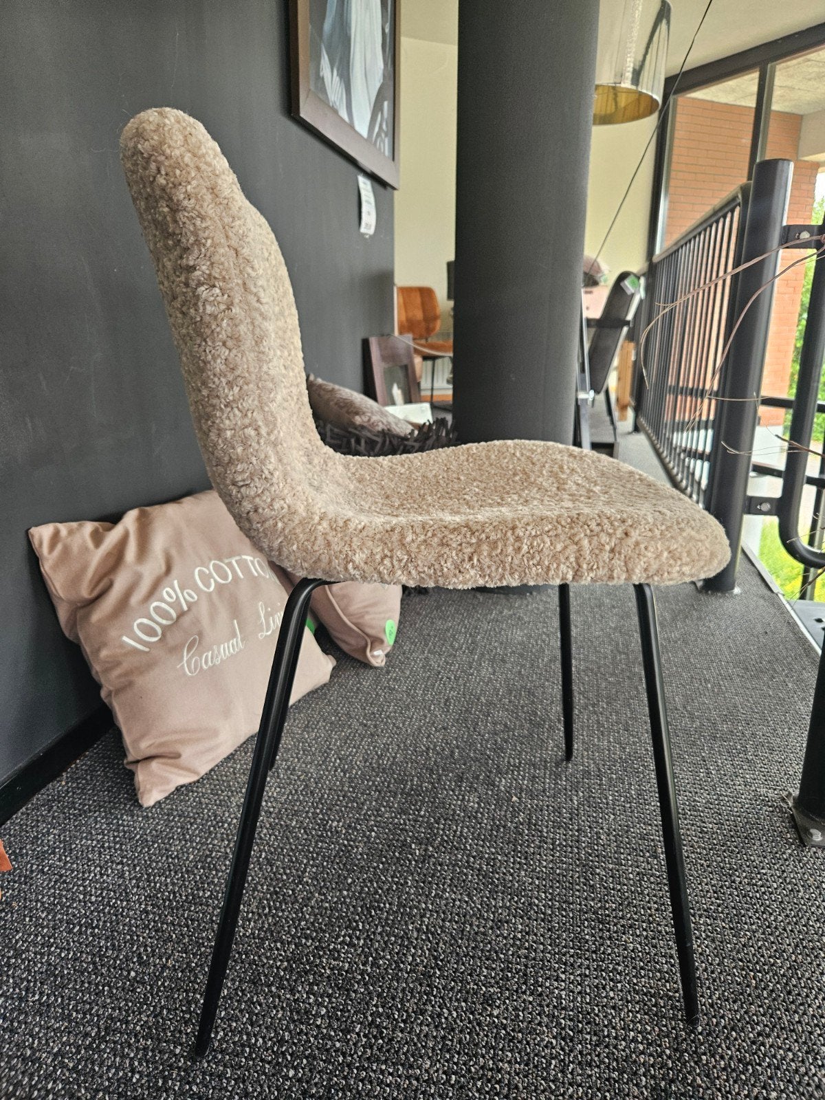 Stoel SKIP trendy stof beige opruiming, Overige kleuren, Verzenden, Nieuw, Eén