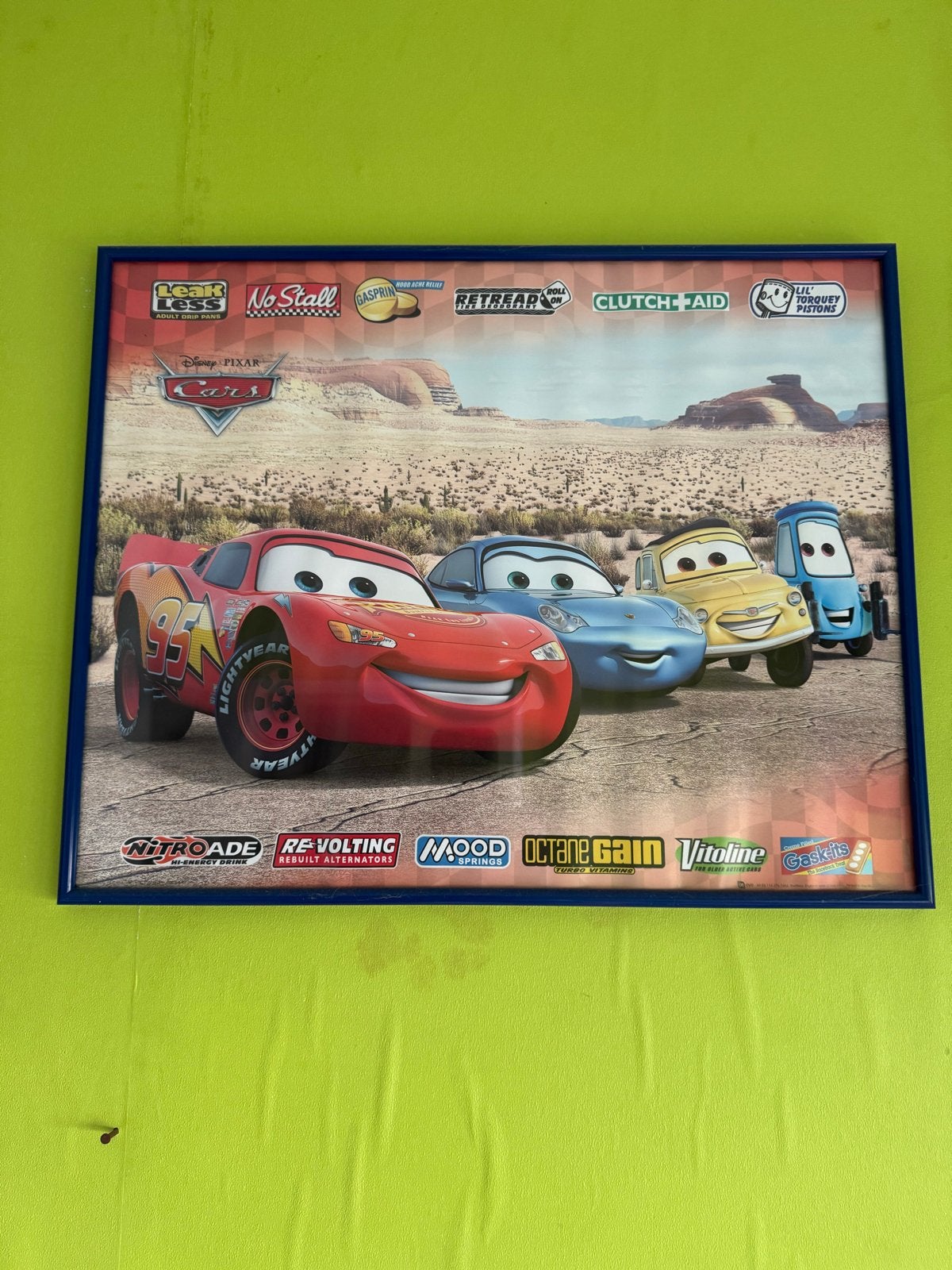 Cars schilderij voor kinderkamer, Ophalen, Minder dan 50 cm, Zo goed als nieuw, Schilderij