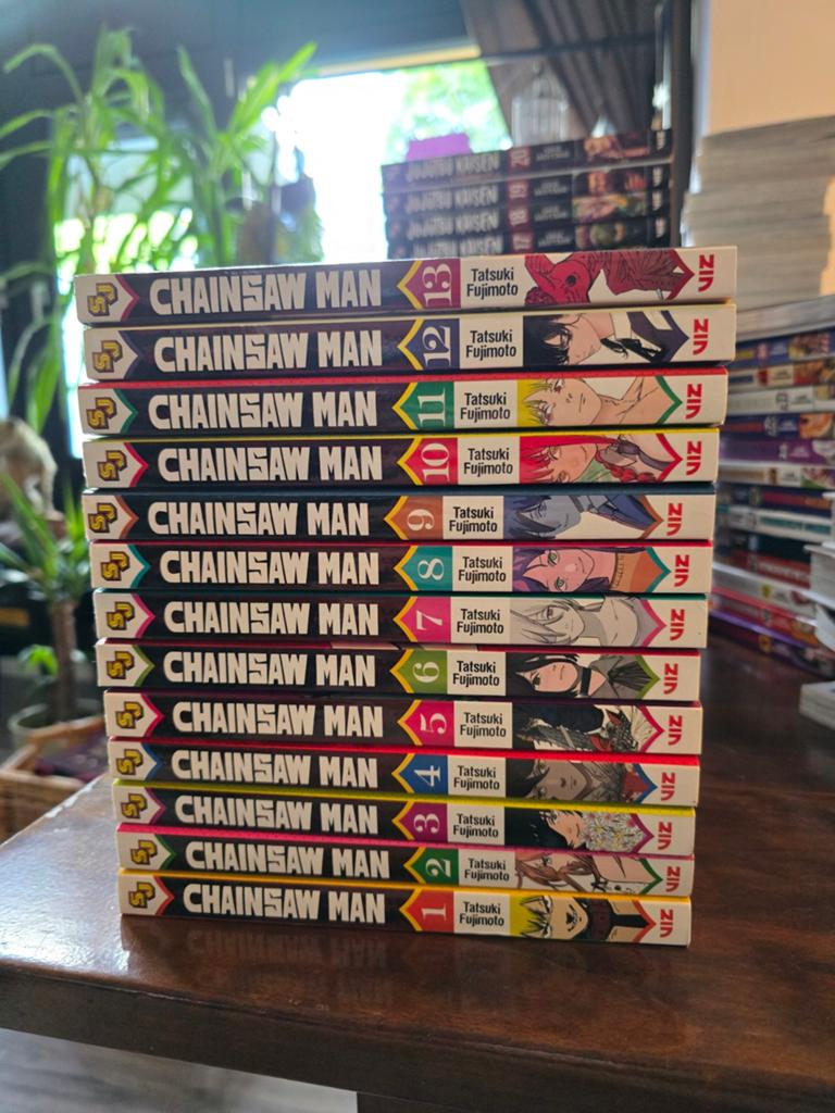 Eerste deel chainsaw man plus 12 en 13, Meerdere comics, Ophalen of Verzenden, Gelezen, Japan (Manga)