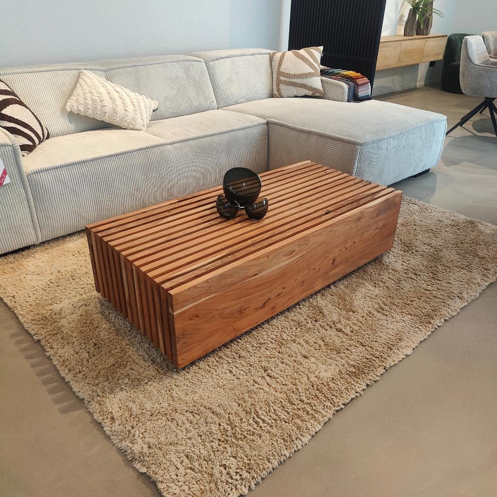 Eleonora Salontafel Tom - Naturel - Showmodel, Ophalen, Zo goed als nieuw, Modern, Minder dan 50 cm