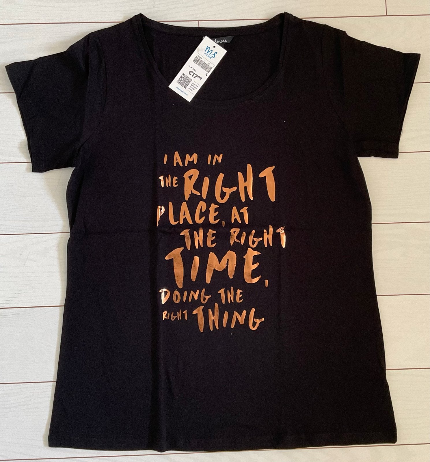 Nieuw MS mode shirt maat L, Zwart, Maat 42/44 (L), Nieuw, Ophalen of Verzenden