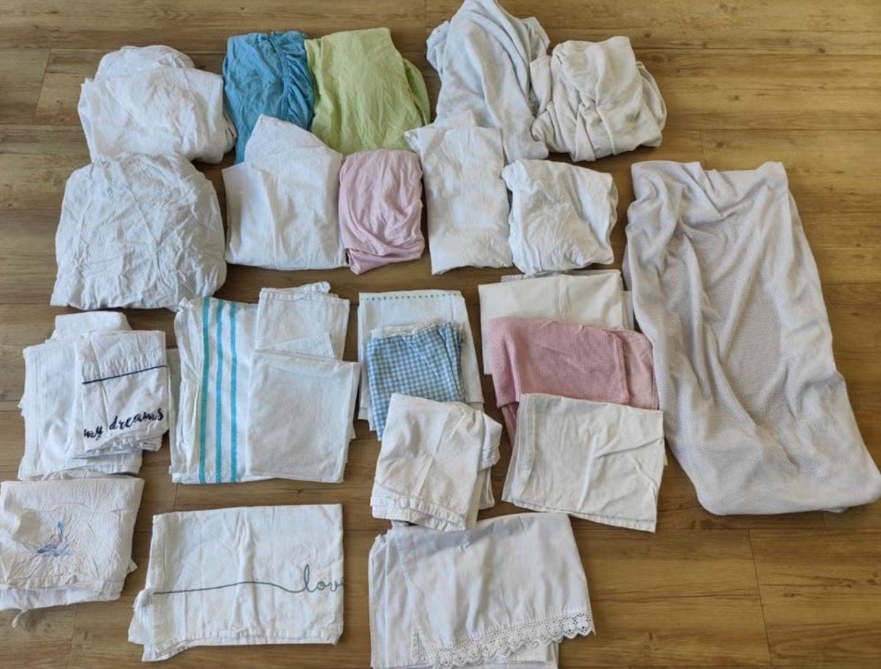 25 beddengoed wieg co-sleeper reisledikant aerosleep lakens, Ophalen of Verzenden, Gebruikt, Wit, Jongetje of Meisje