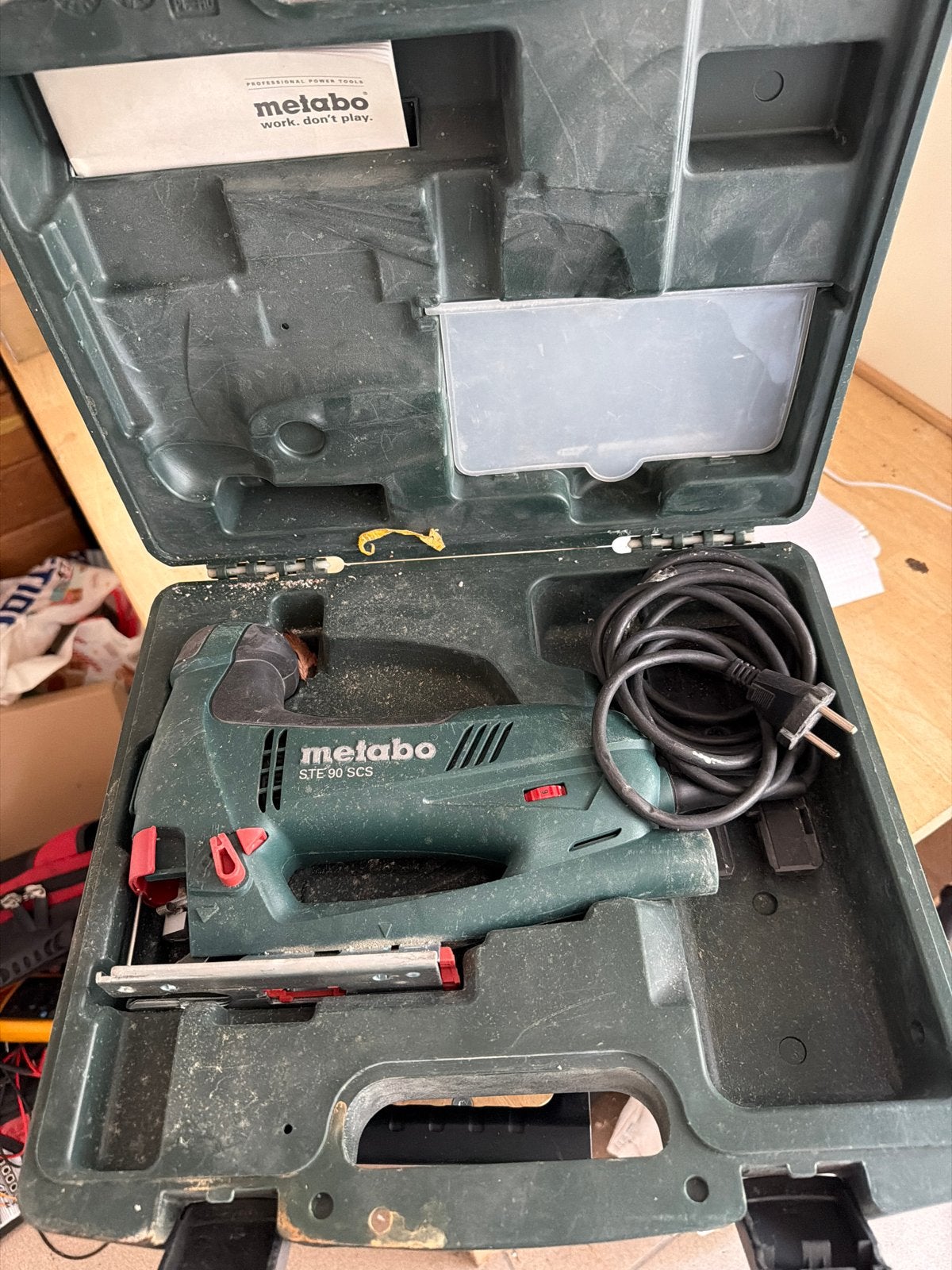 Metabo STE 90 SCS Decoupeerzaag in koffer, Ophalen, Gebruikt, Decoupeerzaag, 600 tot 1200 watt