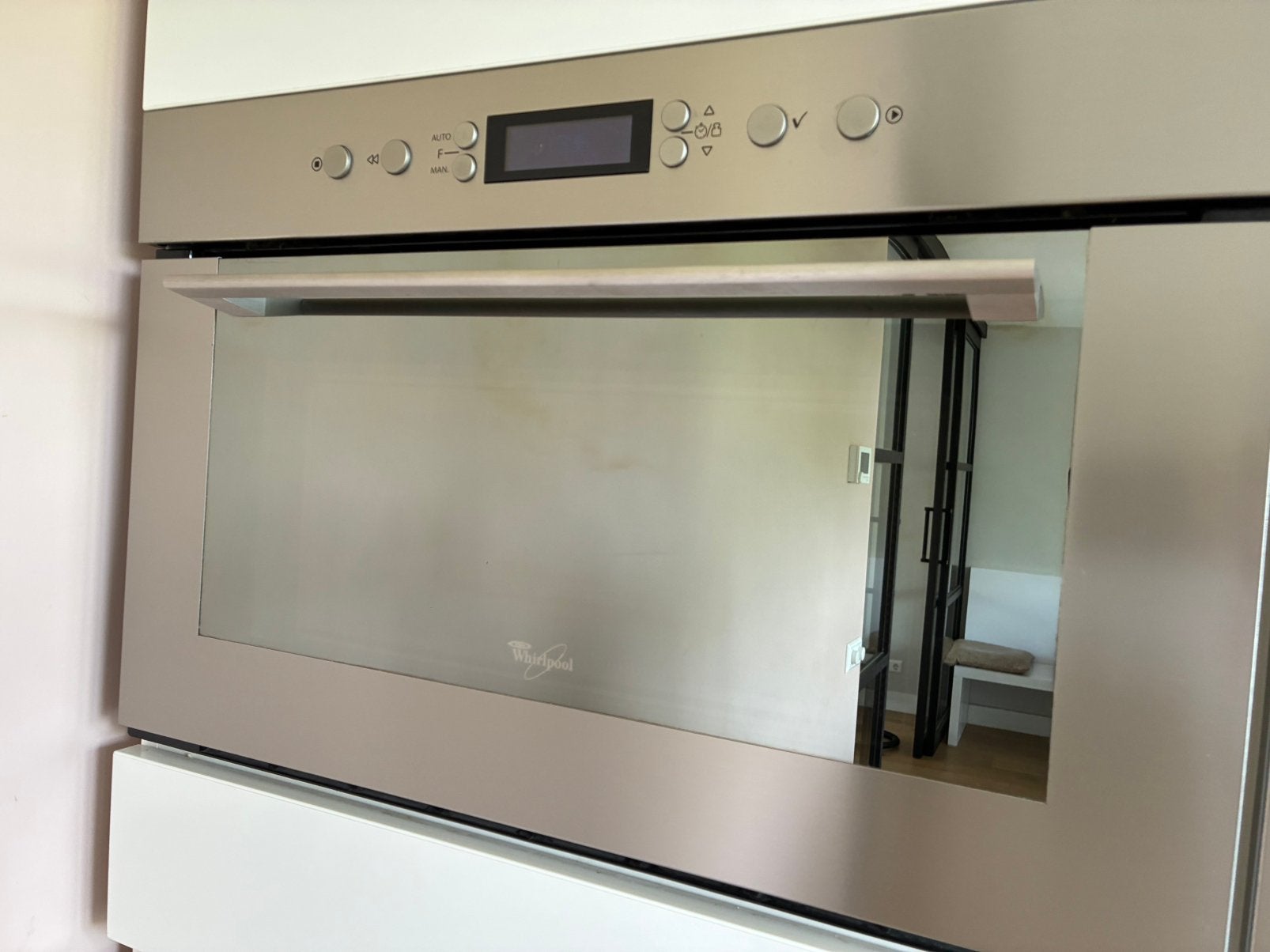 2x Whirlpool combi oven/magnetron AMW 755/IX, Ophalen, Minder dan 45 cm, Whirlpool, Gebruikt