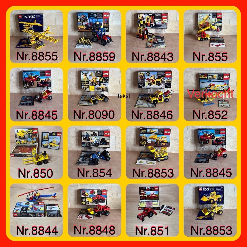 049. Vintage LEGO TECHNIC dozen 16 stuks prima staat, Ophalen of Verzenden, Gebruikt