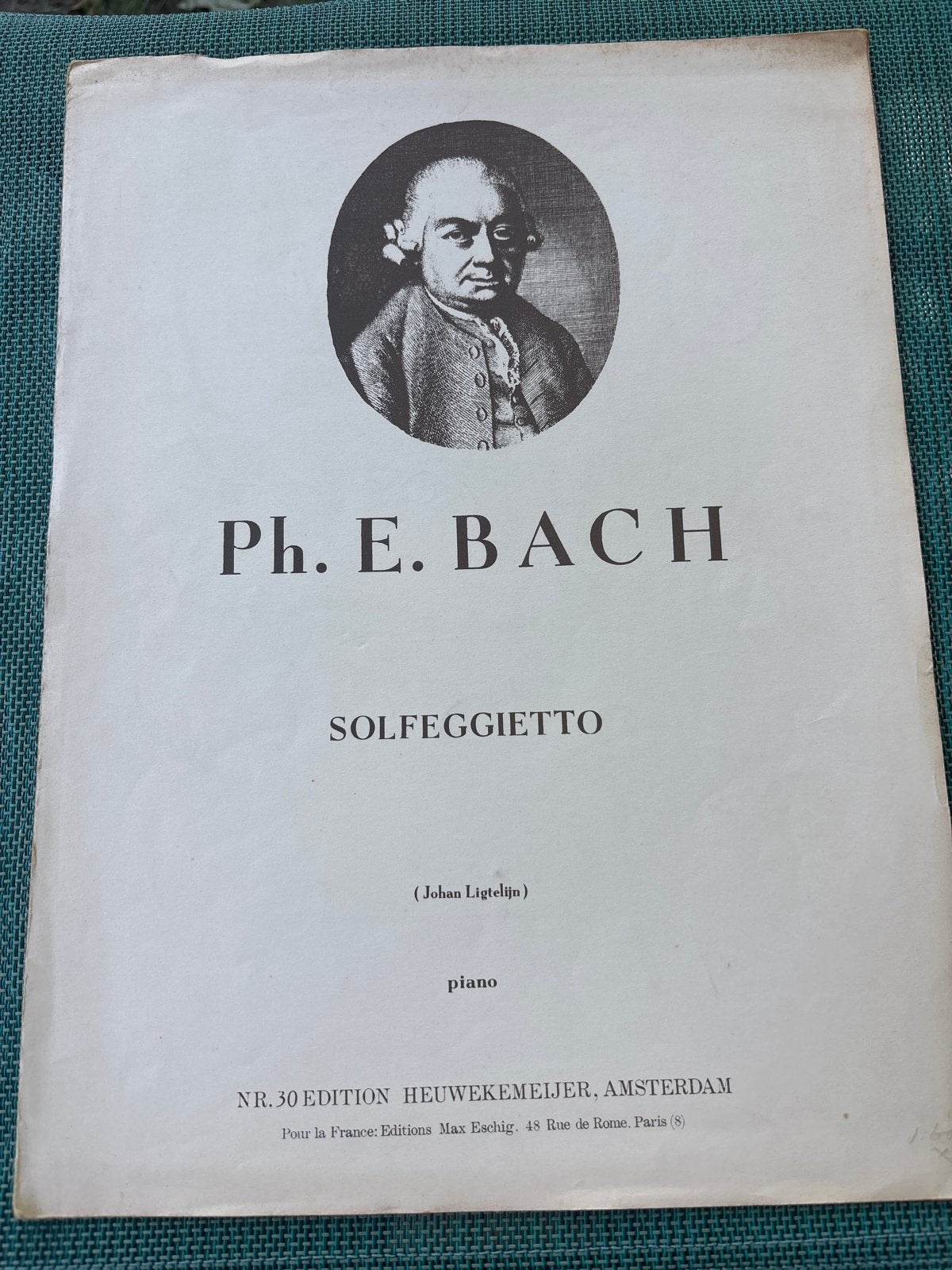 Ph. E. Bach - Solfeggietto - Piano bladmuziek, Gebruikt, Klassiek, Ophalen of Verzenden, Artiest of Componist