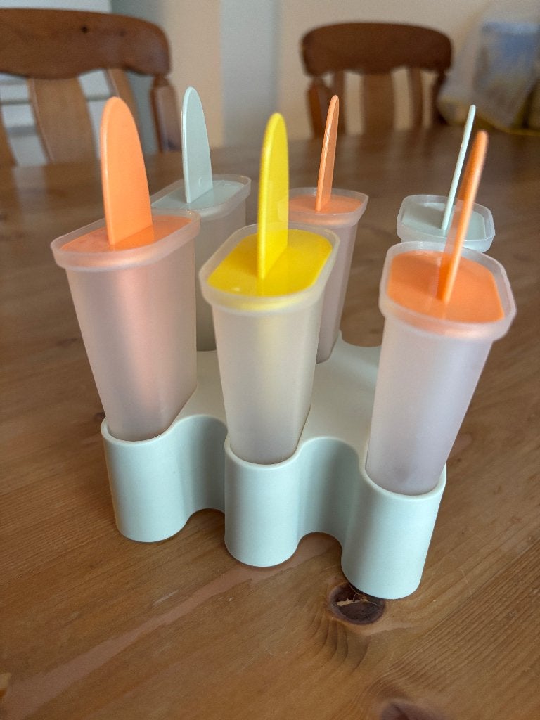 IJsmaker set ijs vormpjes met houder ijslollie vorm, Ophalen, Overige typen, Kunststof, Zo goed als nieuw