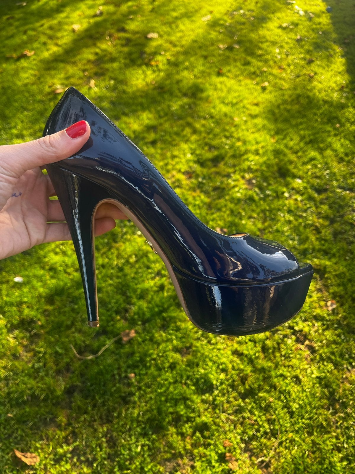 Prada Milano Hoge Hakken - Donkerblauw Lakleer, Kleding | Dames, Schoenen, Ophalen, Blauw, Zo goed als nieuw, Schoenen met hoge hakken