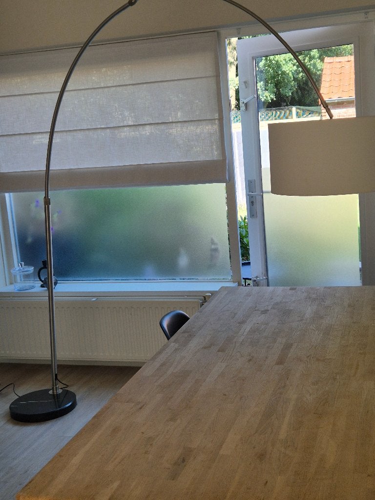 booglamp, Huis en Inrichting, Lampen | Vloerlampen, Ophalen, Gebruikt, Overige fittingen, Metaal