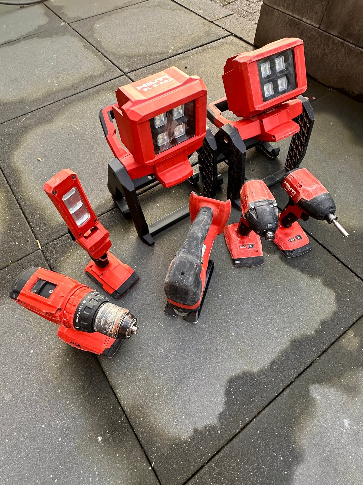 Hilti Gereedschap Set - Boormachine, Slagmoersleutel, Lampen, Ophalen of Verzenden, Gebruikt