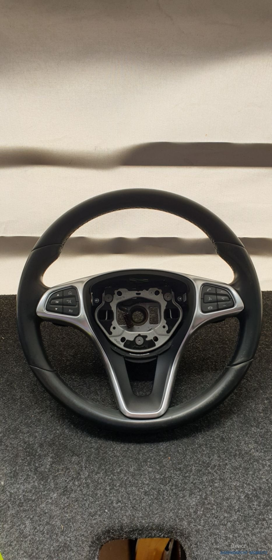 Leder stuurwiel W205 C-klasse Mercedes 0005605003 Flippers s, Gebruikt, Mercedes-Benz AG, Mercedes-Benz, Ophalen of Verzenden