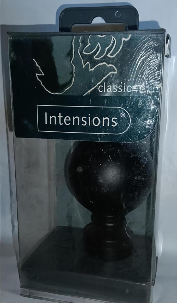 Intensions Classic Zwarte Eindknop 28mm, Ophalen, Zwart, Bolvormig, Nieuw