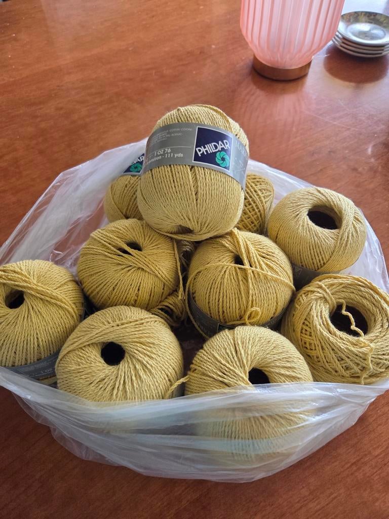 10 bollen Phildar haak-/breigaren - mosterdgeel, Ophalen of Verzenden