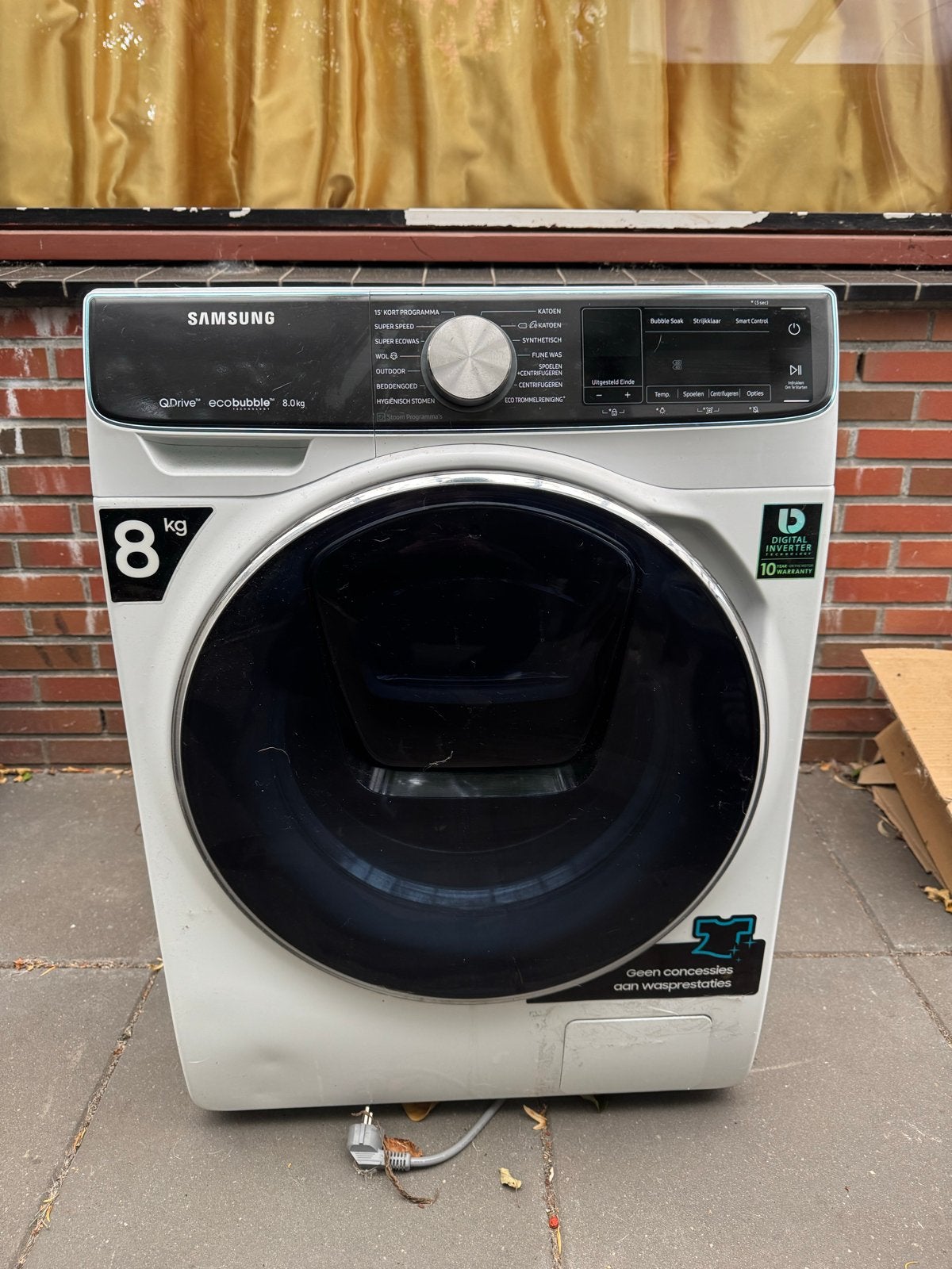 Samsung QDrive EcoBubble - 8KG, Ophalen, 1200 tot 1600 toeren, Gebruikt, 8 tot 10 kg