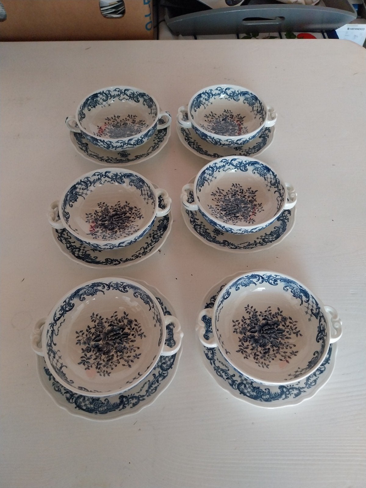 Villeroy & Boch Valeria soepkommen met schotels, Ophalen of Verzenden