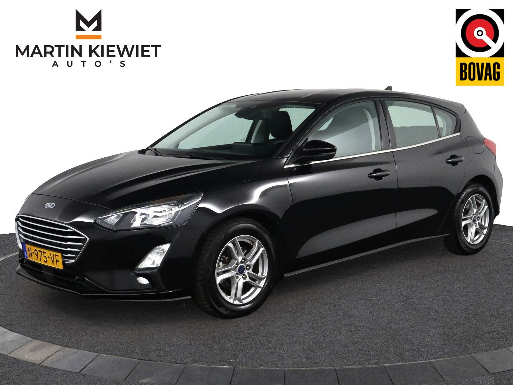 Ford Focus 1.0 EcoBoost Hybrid 125pk|Camera|Navigatie, Auto's, Ford, Dealer onderhouden, Gebruikt, Zwart, Origineel Nederlands