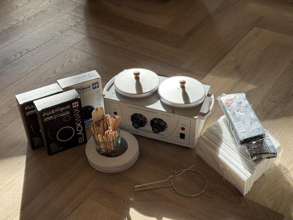 Complete wax ontharingsset (professioneel)–paraffine warmer, Ophalen, Gebruikt, Scheren en Epileren