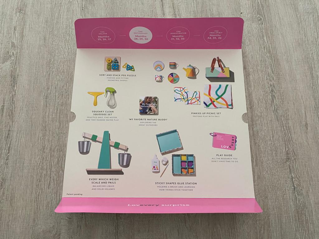 Lovevery De Enthousiasteling speelkit, Kinderen en Baby's, Speelgoed | Educatief en Creatief, Ophalen, Zo goed als nieuw