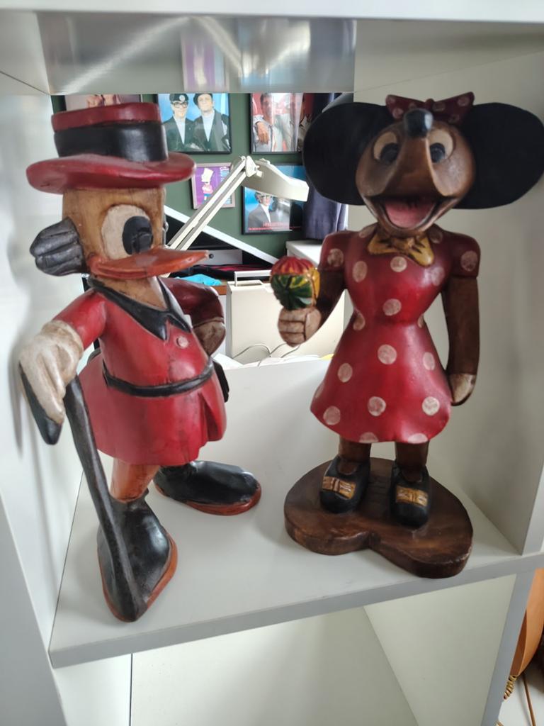 Houten Dagobert en mini mouse, Ophalen of Verzenden, Dier