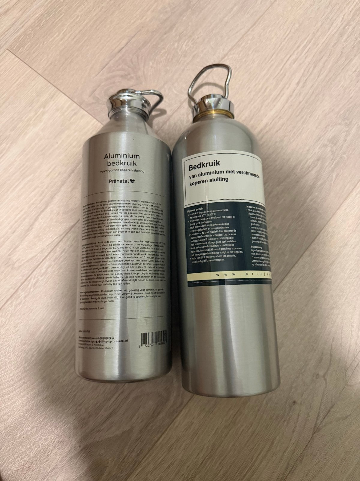 Aluminium bedkruiken, Ophalen of Verzenden, Gebruikt